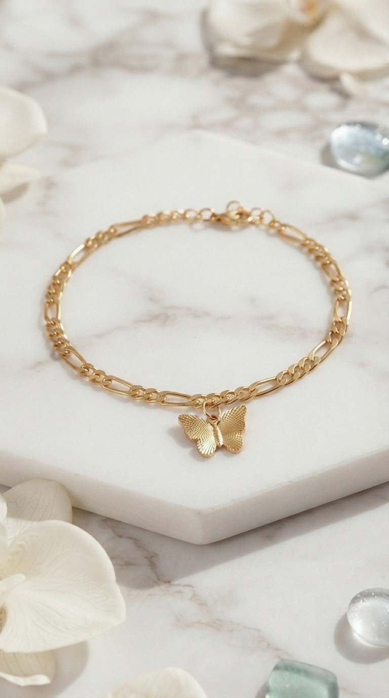 Butterfly Charm Anklet
