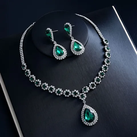 Yasmin Emerald Crystal Set