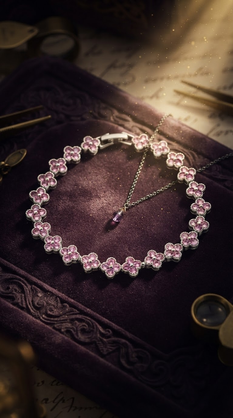 Florette Clover Bracelet – Blush Pink